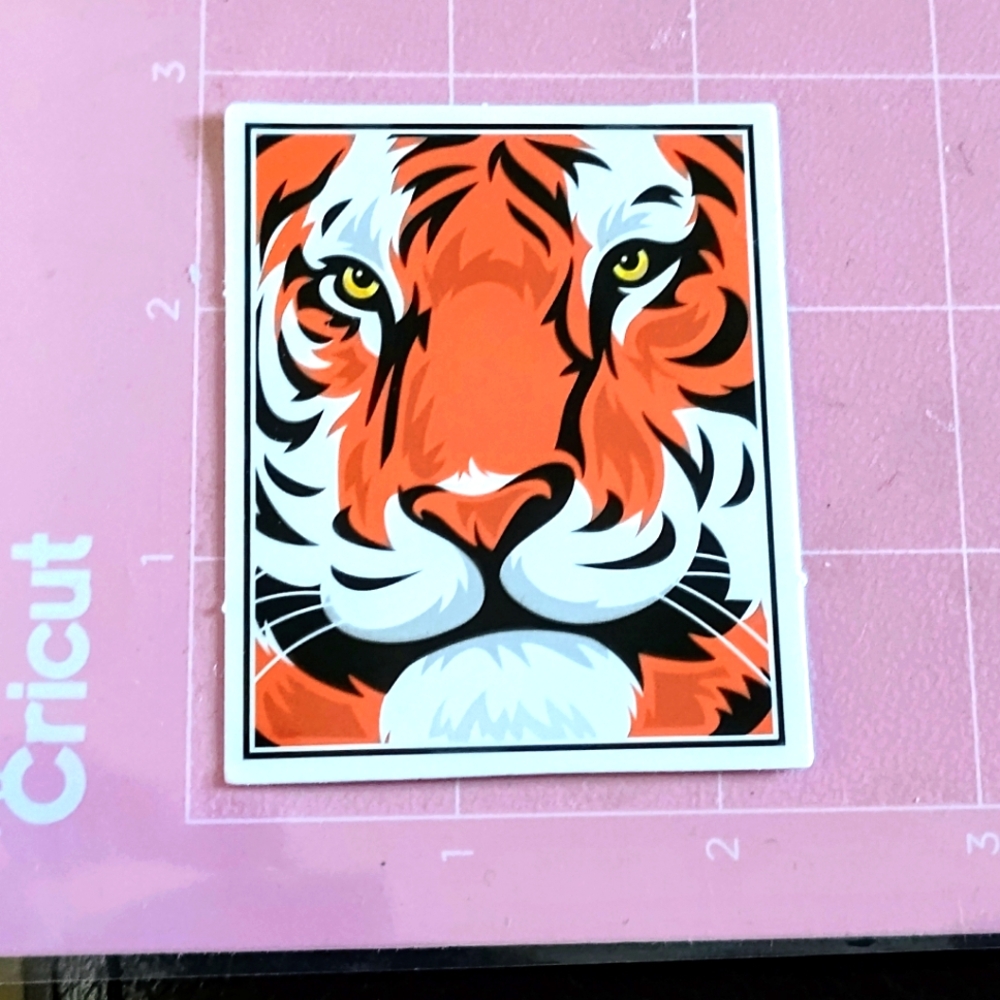 💙 Tiger Graphic Face Car Stickers Vinyl Material Decal